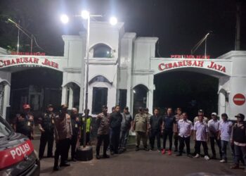 Sinergi POLRI, TNI, Satpol PP, dan Karang Taruna Jaga Keamanan di Cibarusah
