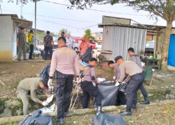 Bersih Peduli Humanis, Polres Mesuji Gelar Aksi Sosial di Pasar Desa Brabasan dan Brabasan Makmur