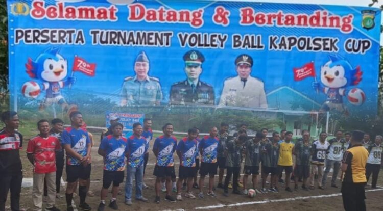 Semarak HUT Bhayangkara ke-79, Polsek Muara gembong Gelar Turnamen Bola Voli Kapolsek Cup