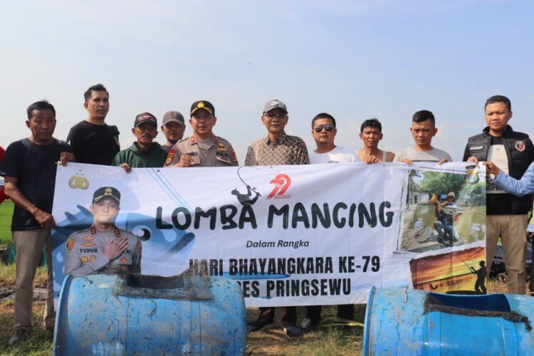 Ratusan Angler Ramaikan Lomba Mancing Hari Bhayangkara Ke-79 Di Pringsewu
