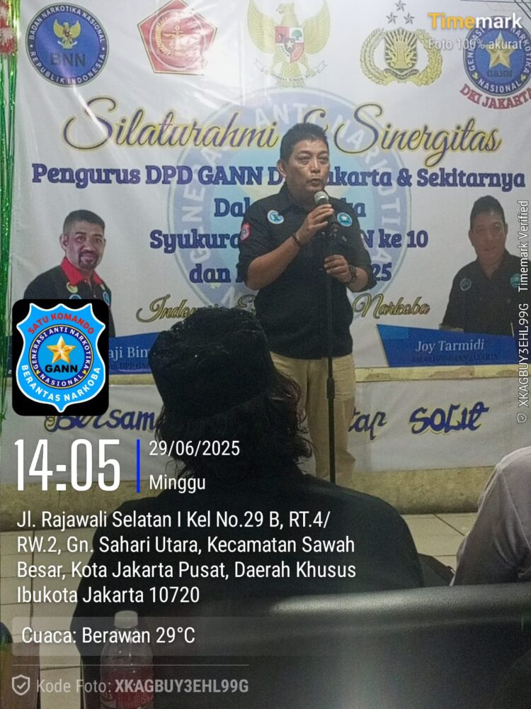 Dewan Pengurus Daerah Generasi Anti Narkotika Nasional GANN DKI Jakarta Giat Syukuran HUT GANN Ke 10