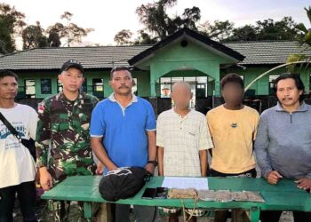 Upaya Penggagalan Penyelundupan Narkotika Jenis Ganja Kembali Ditunjukkan Oleh Satgas Yonif 131/Brajasakti di Perbatasan Papua