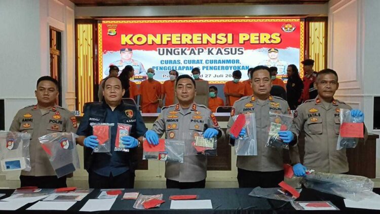 Polres Mesuji Berhasil Mengungkap 7 Kasus dan Tangkap Para Pelaku Tindak Pidana