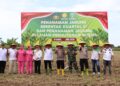 Kapolres Langkat laksanakan Penanaman Jagung Kuartal III di lahan Bhayangkara.