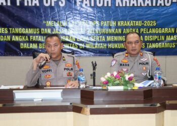 Polres Tanggamus Gelar Latpraops Jelang Operasi Patuh Krakatau 2025