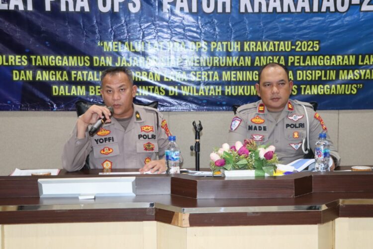 Polres Tanggamus Gelar Latpraops Jelang Operasi Patuh Krakatau 2025