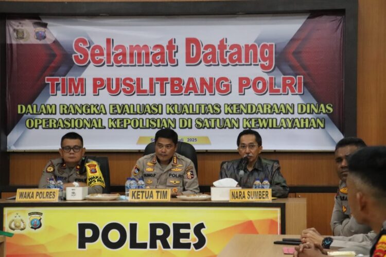 Puslitbang Polri Lakukan Penelitian Evaluasi Kualitas Kendaraan Dinas di Polres Langkat
