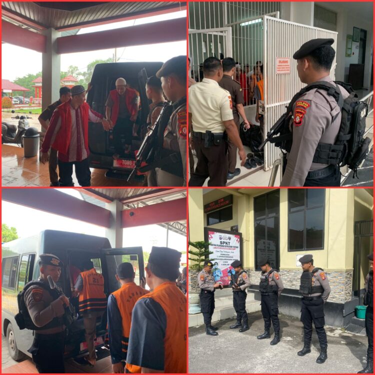 Sat Samapta Polres Kotim Antisipasi Keamanan Tahanan Perketat Pengawalan.
