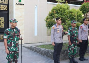 Kodim 0724/Boyolali Bersama Polres Amankan Kunjungan Kerja Wapres Gibran di Kantor Pos Boyolali