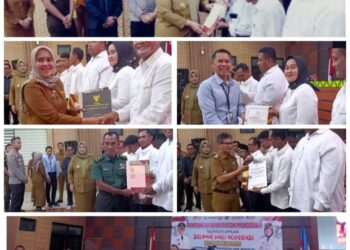 Wakil Bupati Pringsewu Umi Laila Serahkan Akte Notaris & SK Badan Hukum Koperasi Desa Merah Putih