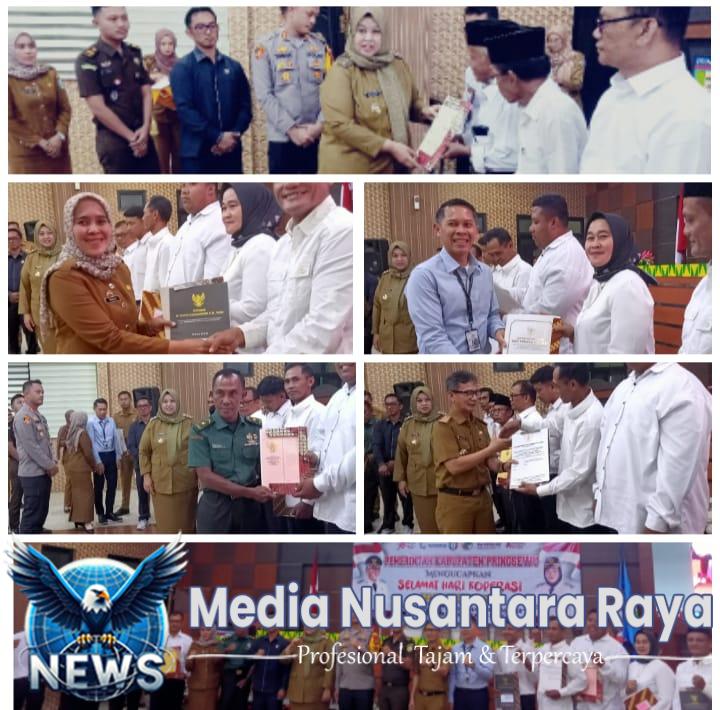 Wakil Bupati Pringsewu Umi Laila Serahkan Akte Notaris & SK Badan Hukum Koperasi Desa Merah Putih