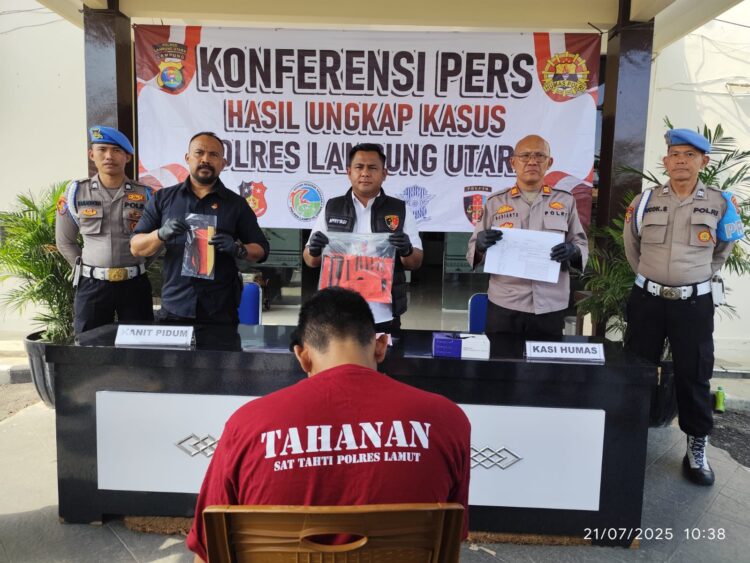 Sempat Buron, Pelaku Spesialis Curat Ranmor Berhasil Diringkus Tekab 308 Presisi Polres Lampung Utara
