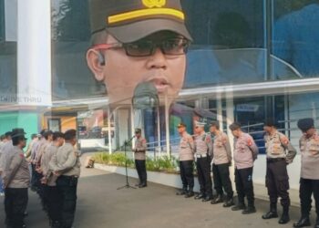 Kapolsek Cikarang Selatan Kawal Ketat Aksi Unjuk Rasa di Kantor BPN Bekasi