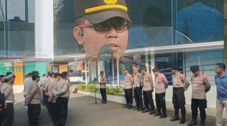 Kapolsek Cikarang Selatan Kawal Ketat Aksi Unjuk Rasa di Kantor BPN Bekasi