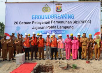 Polres Tanggamus Gelar Groundbreaking SPPG di Pekon Tekad, Dukung Pemenuhan Gizi Ribuan Pelajar