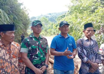 Meski Efisiensi, Perbaikan 8,57 KM Jalan di Batang Asai Tetap Dilaksanakan Bupati H Hurmin Bersama Letkol Inf Suyono