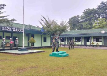 Berlangsung Khidmat, Pa Sandi Kodim 0420/Sarko Pimpin Langsung Jalannya Upacara
