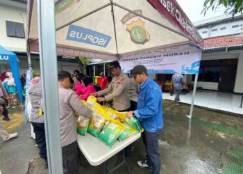 Gerakan Pangan Murah di Polsek Cikarang Barat, Bukti Kepedulian Polri untuk Warga