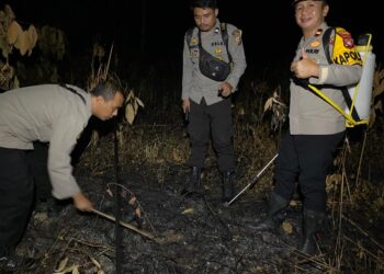 Quick Respon , Polsek Mempawah Hulu datangi titik hotspot Karhutla.
