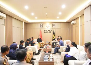 Kapolres Bogor Laksanakan Audiensi dengan Ketua KPU Kabupaten Bogor Bahas Sinergi Hadapi Perubahan Sistem Pemilu