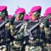 Prajurit Pasmar 1 Tampilkan Disiplin Tinggi Saat Geladi Upacara Kehormatan Militer