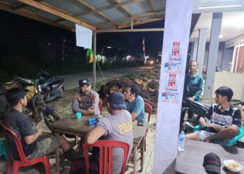 Polsek Air Besar Rutin Patroli Malam, Imbau Warga Tetap Waspada
