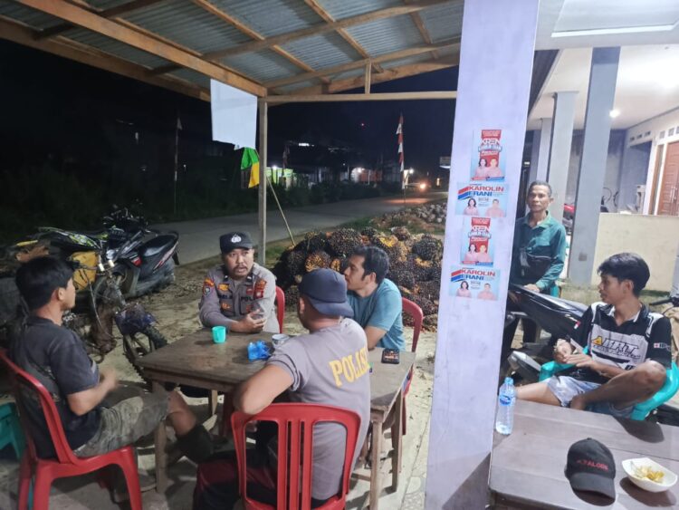 Polsek Air Besar Rutin Patroli Malam, Imbau Warga Tetap Waspada