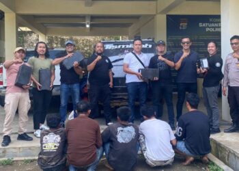 Polres Tanggamus Tangkap Komplotan Pencuri 85 Baterai PLTS, Tiga Pelaku Kabur