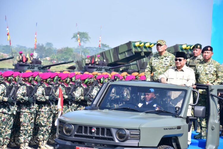 Penampilan Gagah Prajurit Petarung Pasmar 1 Dihadapan Presiden Republik Indonesia 