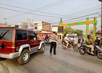 Satlantas Polres Lampung Tengah Intensifkan Pengamanan Pagi, Ciptakan Lalu Lintas yang Tertib dan Aman