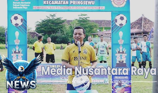 Dibuka Bupati Riyanto Pamungkas, 15 Pekon & Kelurahan Di Kecamatan Pringsewu Ikuti Turnamen Sepakbola Karang Taruna Cup
