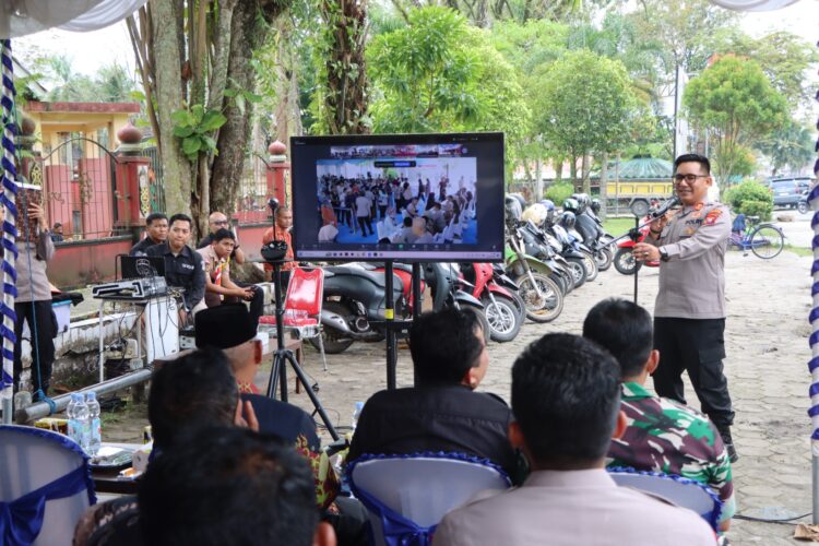 Kapolres Kotim Mengikuti Kegiatan Vicon Gerakan Pangan Murah Bersama Kapolri