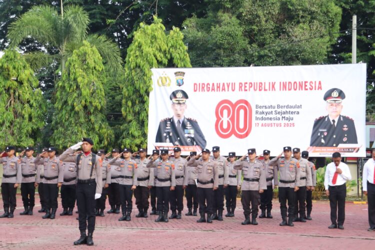 Upacara HUT ke-80 RI, Pesan Kapolres Langkat: Jaga Persatuan dan Keamanan Bangsa