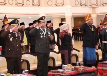 Bersama Forkopimda Sumut, Pangdam I/BB Ikuti Upacara Detik-Detik Proklamasi HUT ke-80 RI Secara Virtual