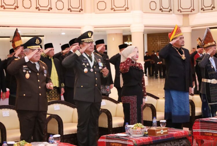 Bersama Forkopimda Sumut, Pangdam I/BB Ikuti Upacara Detik-Detik Proklamasi HUT ke-80 RI Secara Virtual