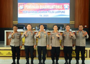 Pembinaan Masyarakat Polda Lampung Gelar Anev dan Pembinaan Kinerja Bhabinkamtibmas di Polres Tulang Bawang Barat