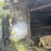 Cegah Malaria dan DBD, Satgas Yonif 131 Fogging Rumah Warga Pyiawi Perbatasan Papua