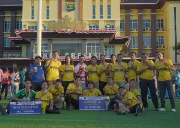 Polres Pringsewu Raih Juara Dua Turnamen Minisoccer Kapolda Lampung 2025