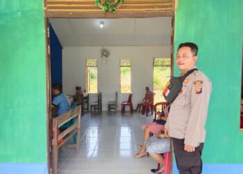 Ciptakan Rasa Aman, Polsek Meranti Amankan Ibadah di Gereja