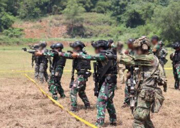 Denipam 1 Mar Laksanakan Menembak Reaksi Bersama JSOG Jepang dan ROKMC Korea Selatan