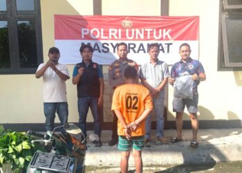 Polsek Wonosobo Bersama Warga Tangkap Pelaku Curanmor Bersenjata Tajam