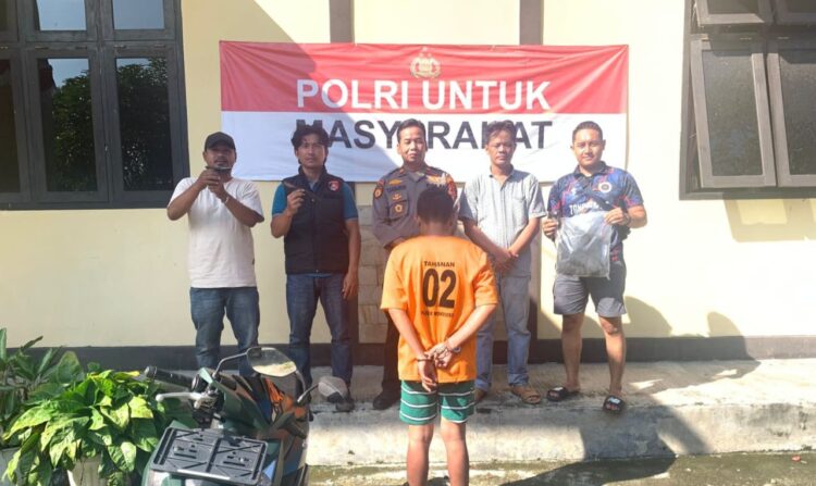 Polsek Wonosobo Bersama Warga Tangkap Pelaku Curanmor Bersenjata Tajam