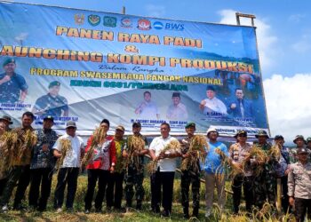 Panen Raya Padi dan Launching Kompi Produksi Kodim 0601/Pandeglang Dukung Swasembada Pangan Nasional