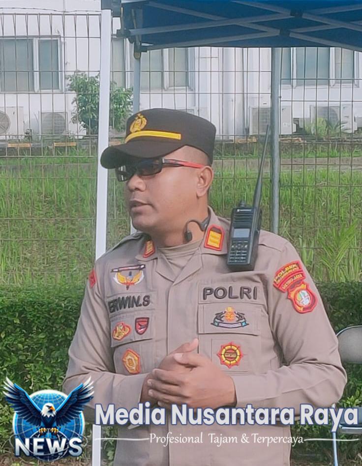 Kapolsek Cikarang Selatan Gelar Apel Pengamanan Keberangkatan Massa Serikat Pekerja ke Istana Negara dan Gedung DPR RI