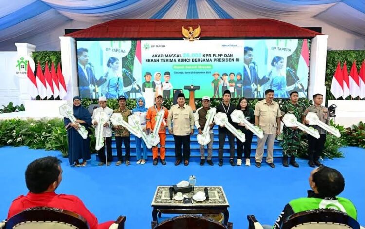 Presiden Prabowo Resmikan Akad Massal 26 Ribu KPR FLPP, Bukti Negara Hadir untuk Rakyat Kecil