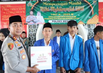 Polres Mesuji Gelar Maulid Nabi SAW 1447 H/2025 M, di Masjid Trisna At-taubah