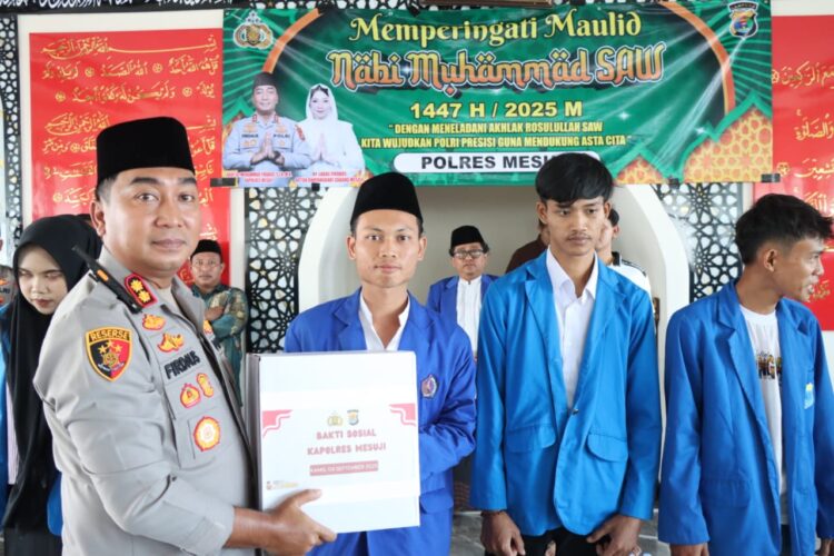 Polres Mesuji Gelar Maulid Nabi SAW 1447 H/2025 M, di Masjid Trisna At-taubah