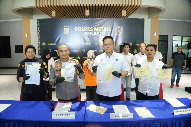 Satreskrim Polres Metro Bekasi Ungkap Mega Kasus Penipuan & Penggelapan Kavling Fiktif Rugikan 58 Korban Senilai Rp 3 Miliar