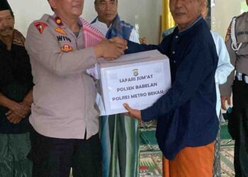 Jauh Tak Jadi Halangan, Kapolsek Babelan Tetap Hadir di Tengah Jamaah Masjid At Taubah