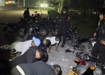 Brimob Yon D Pelopor Gelar Patroli Rayonisasi di Bekasi, Gagalkan Balap Liar di Sukasejati